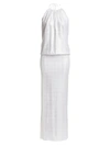 Alexandre Vauthier Women's Microcrystal Halterneck Gown In White
