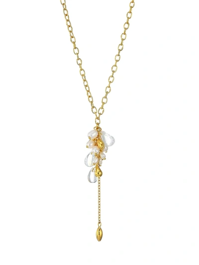 Gurhan Delicate Dew 24k Yellow Gold Multi-gemstone Cluster Necklace