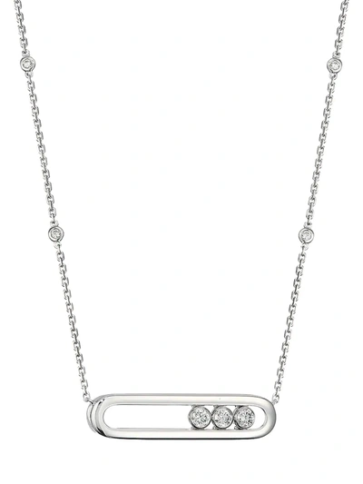 Messika Move Classic 18k White Gold & Diamond Necklace