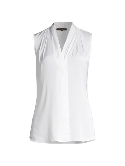 Kobi Halperin Mila Sleeveless Silk-blend Blouse In White