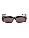 Balenciaga 59mm Rectangular Sunglasses In Black
