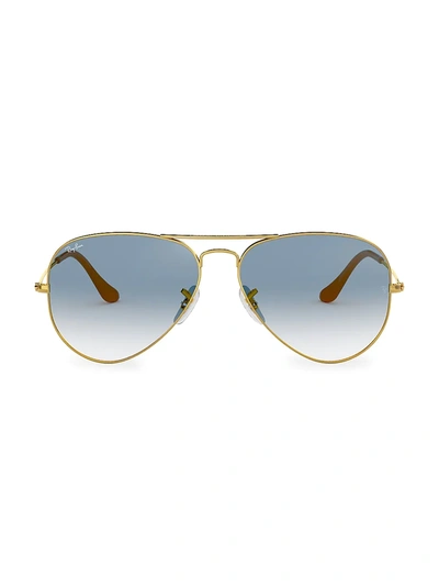 Ray Ban 55mm Aviator Sunglasses In Blue