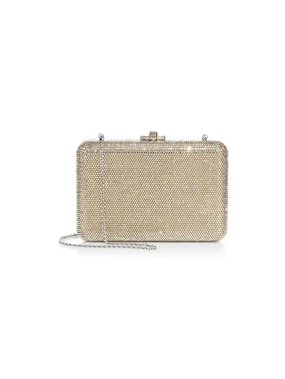 Judith Leiber Slim Slide Crystal Clutch In Champagne