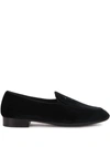 Giuseppe Zanotti Logo Embroidered Loafers In Nero