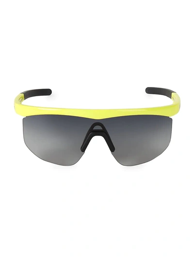 Illesteva 135mm Managua Full Shield Sunglasses In Neon Yellow