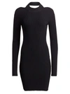 Helmut Lang Women's Open-back Knit Bodycon Dress In Black