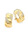 Alberto Milani Women's Via Brera 18k Yellow Gold & Diamond Curb Earrings