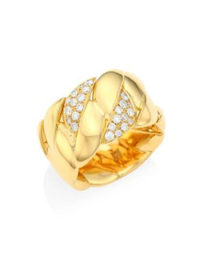 Alberto Milani Women's Via Brera 18k Yellow Gold & Diamond Curb Ring
