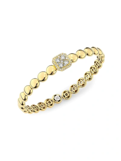Alberto Milani Via Brera 18k Gold & Diamond Bubble Cuff Bracelet