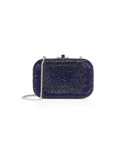 Judith Leiber Crystal Slide-lock Clutch Bag, Silver/jet