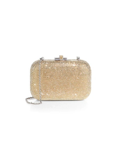 Judith Leiber Slide Crystal Clutch In Champagne