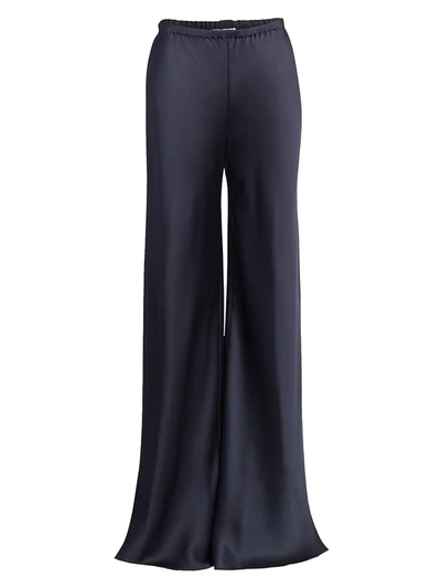 The Row Women's Gala Silk Pants In Navy