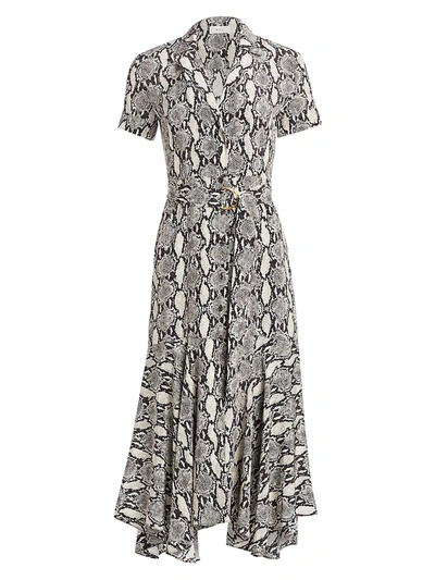 A.l.c Women's Clarkson Python Print Shirtdress In Nude