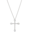 Roberto Coin Women's 18k White Gold Diamond Cross Pendant Necklace