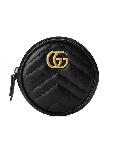 Gucci Women's Gg Marmont Coin Purse In Black