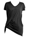 Rick Owens Women's Hiked Drape T-shirt In Black