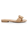 Alexandre Birman Vicky Knotted Flat Leather Sandals