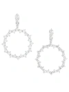 Adriana Orsini Women's Tivoli Sterling Silver & Cubic Zirconia Open Circle Earrings In Rhodium