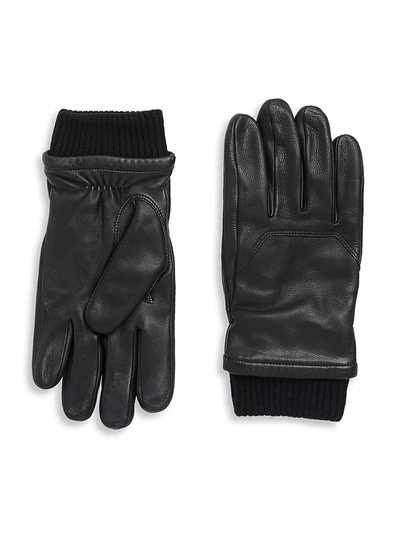 Canada Goose Workman Leather Gloves In Black