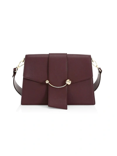 Strathberry Crescent Leather Shoulder Bag In Brown