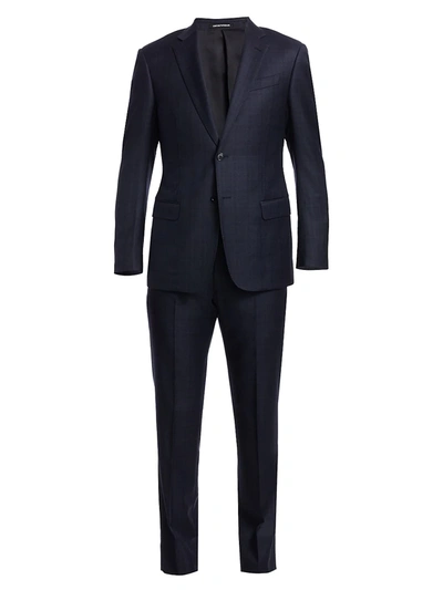 Emporio Armani Men's Wool Suit In Tonal Navy