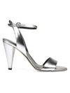 Via Spiga Women's Ria Metallic Leather Sandals In Silver