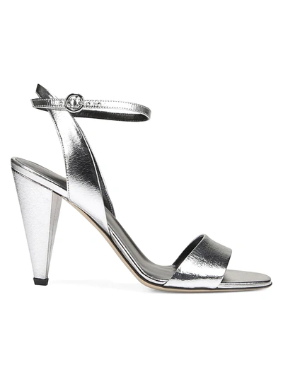 Via Spiga Women's Ria Metallic Leather Sandals In Silver