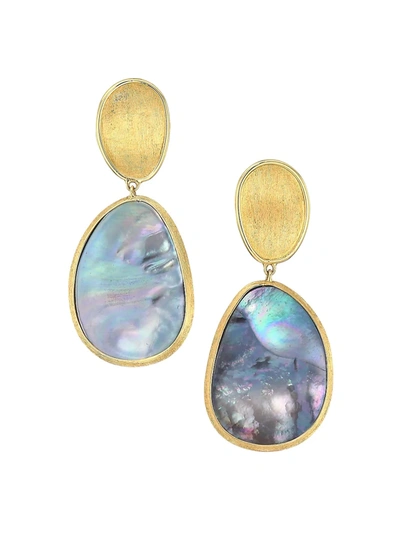 Marco Bicego Lunaria 18k Yellow Gold & Black Mother-of-pearl Drop Earrings