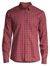 Hugo Ero Relax-fit Plaid Shirt In Red