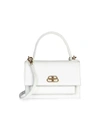 Balenciaga Women's Extra-small Sharp Croc-embossed Leather Top Handle Satchel In White