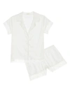 Eberjey Women's One & Only 2-piece Satin Pajama Set In Ivory