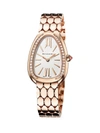 Bvlgari Women's Serpenti Seduttori 18k Rose Gold & Diamond Bracelet Watch