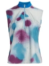 Artica Arbox Splatter Print Sleeveless Top In Spray Grey Violet