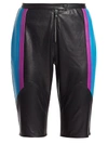 Artica Arbox Colorblock Leather Bike Shorts In Black