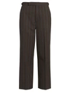 Runway Marc Jacobs Women's Runway Multi-stripe Straight-leg Wool Pants In Brown Multi