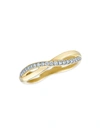 De Beers Women's Infinity 18k Yellow Gold & Diamond Band