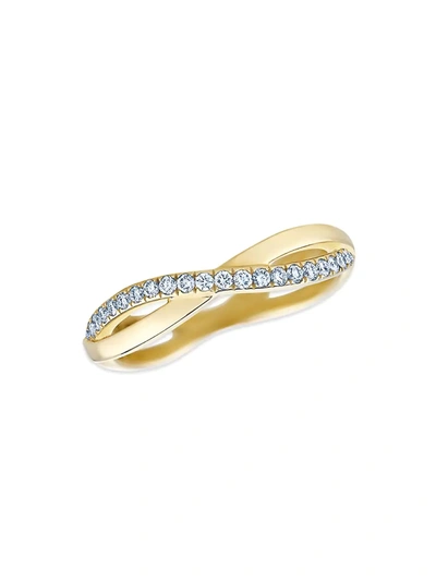 De Beers Women's Infinity 18k Yellow Gold & Diamond Band