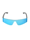 Balenciaga 99mm Shield Sunglasses In Blue
