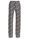 Brandon Maxwell Animal-print Silk Pajama Pants In Beige Black