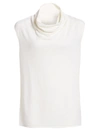 The Row Women's Leila Merino Wool & Cashmere Top In Ivory