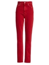 Helmut Lang Women's Femme Hi Spikes Skinny Jeans In Oxidized Red Stone