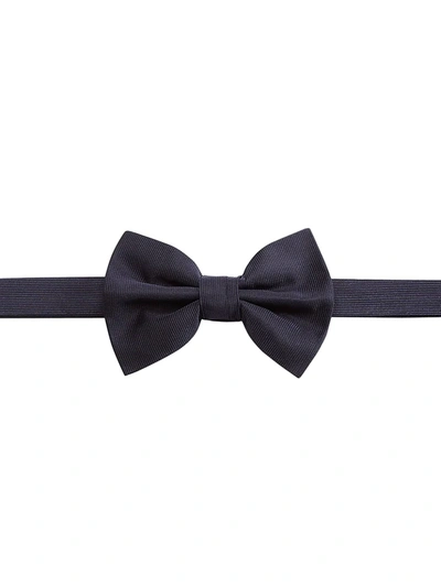 Emporio Armani Men's Solid Silk Bow Tie In Night Blue