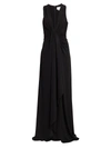Cinq À Sept Women's Sylvia Plunging Twist Jersey Gown In Black