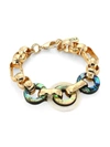 Akola Abalone & Horn Chain Link Bracelet In Yellow Gold