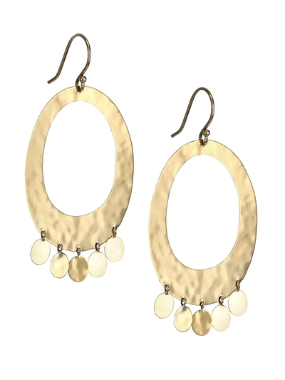 Ippolita Classico 18k Yellow Gold Crinkle Open Oval Confetti Earrings