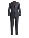 Giorgio Armani Wool Suit In Solid Dark