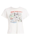 Re/done New York City Graphic Tee In Vintage White