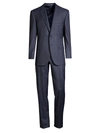 Canali Men's Classic-fit Worsted Wool Suit In Blue Brown