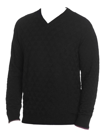 Robert Graham Men's Randie V-neck Sweater In Black