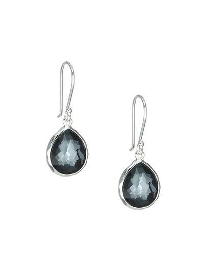 Ippolita Women's Rock Candy Mini Sterling Silver & Doublet Teardrop Earrings In Hematite